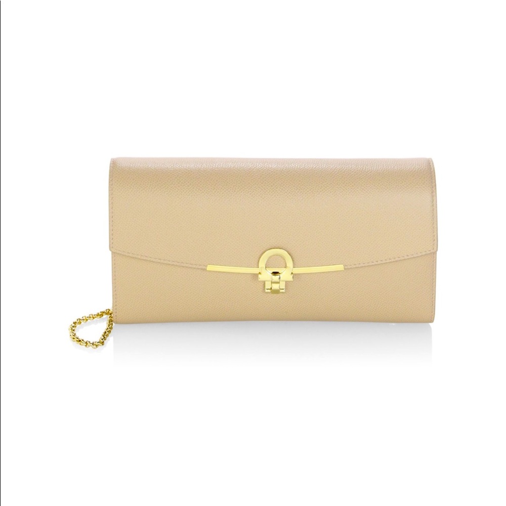 Salvatore Ferragamo Gancini Leather clutch